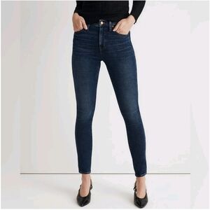 Madewell 10” High-Rise Skinny Jeans Dark Wash Size 27 Tall
